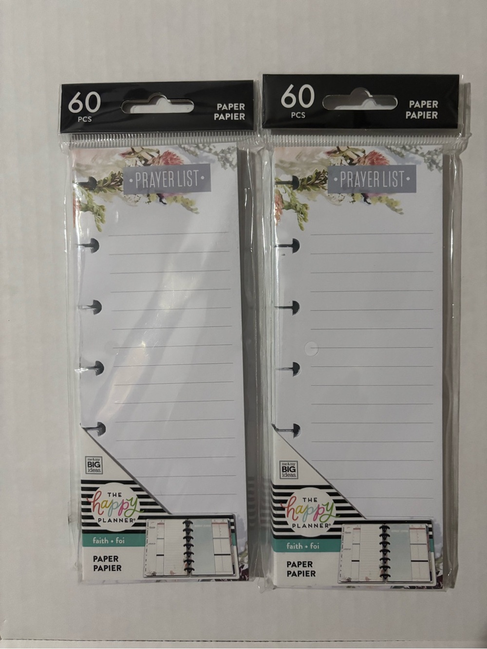 The Happy Planner Mini Prayer List - Two Packs